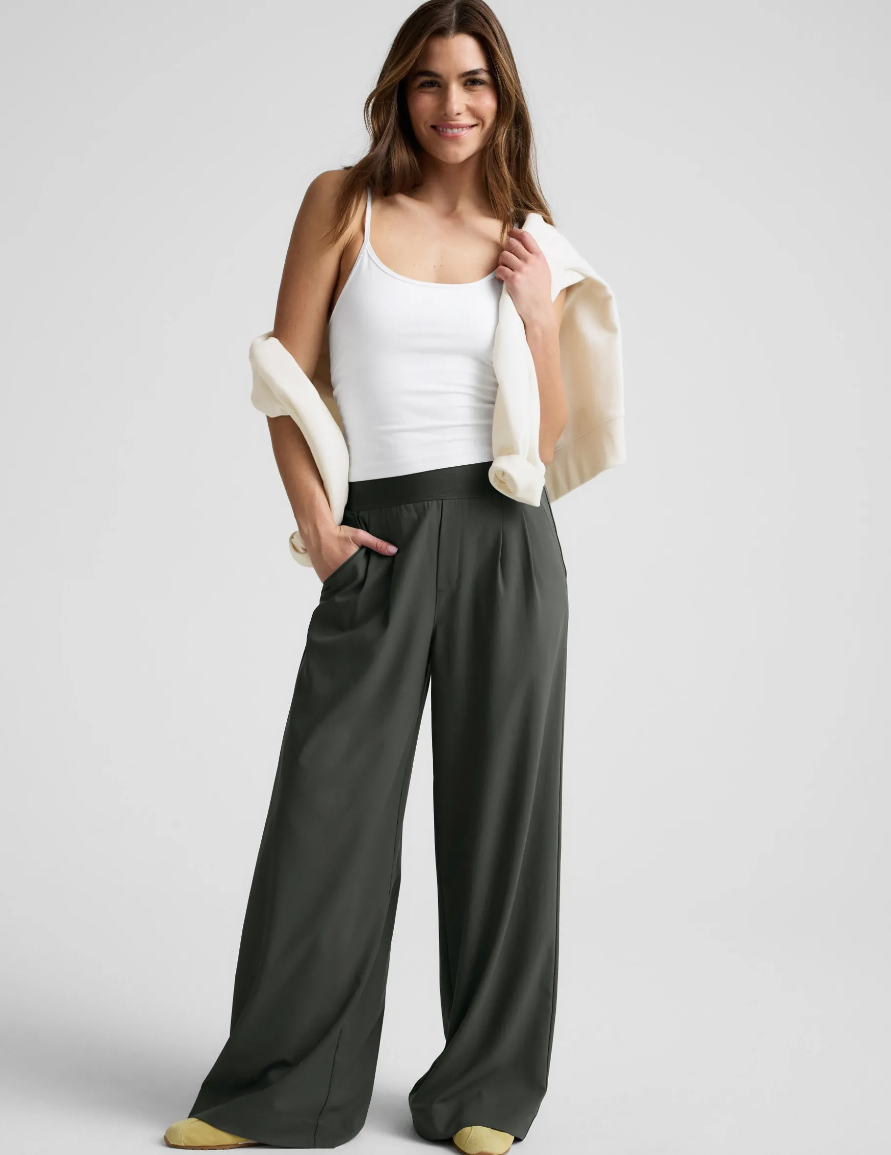 Elasticated Wide Leg Pant 31"