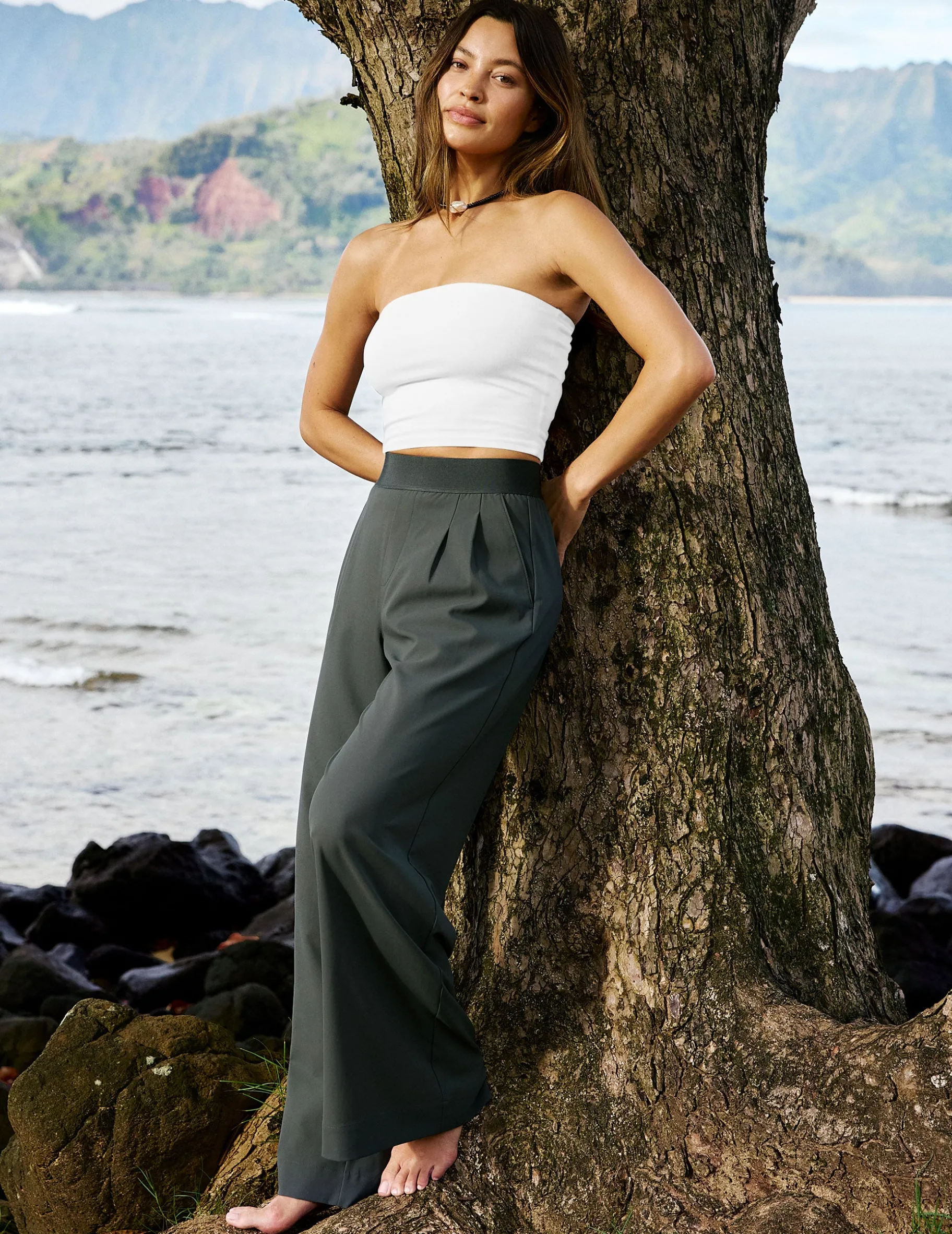 Elasticated Wide Leg Pant 31"
