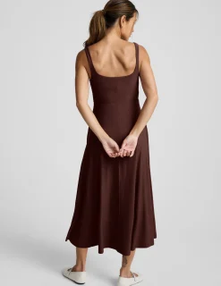 Featherweight At The Ready Square Neck Midi Dress