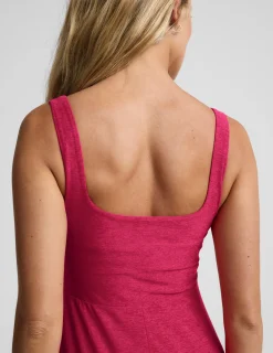 Featherweight At The Ready Square Neck Midi Dress