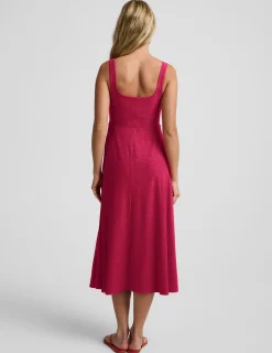 Featherweight At The Ready Square Neck Midi Dress