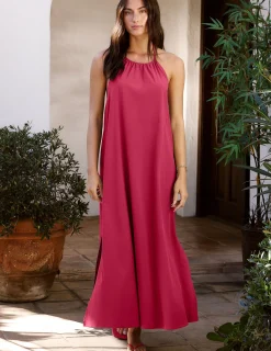 Go With The Flow Halter Dress