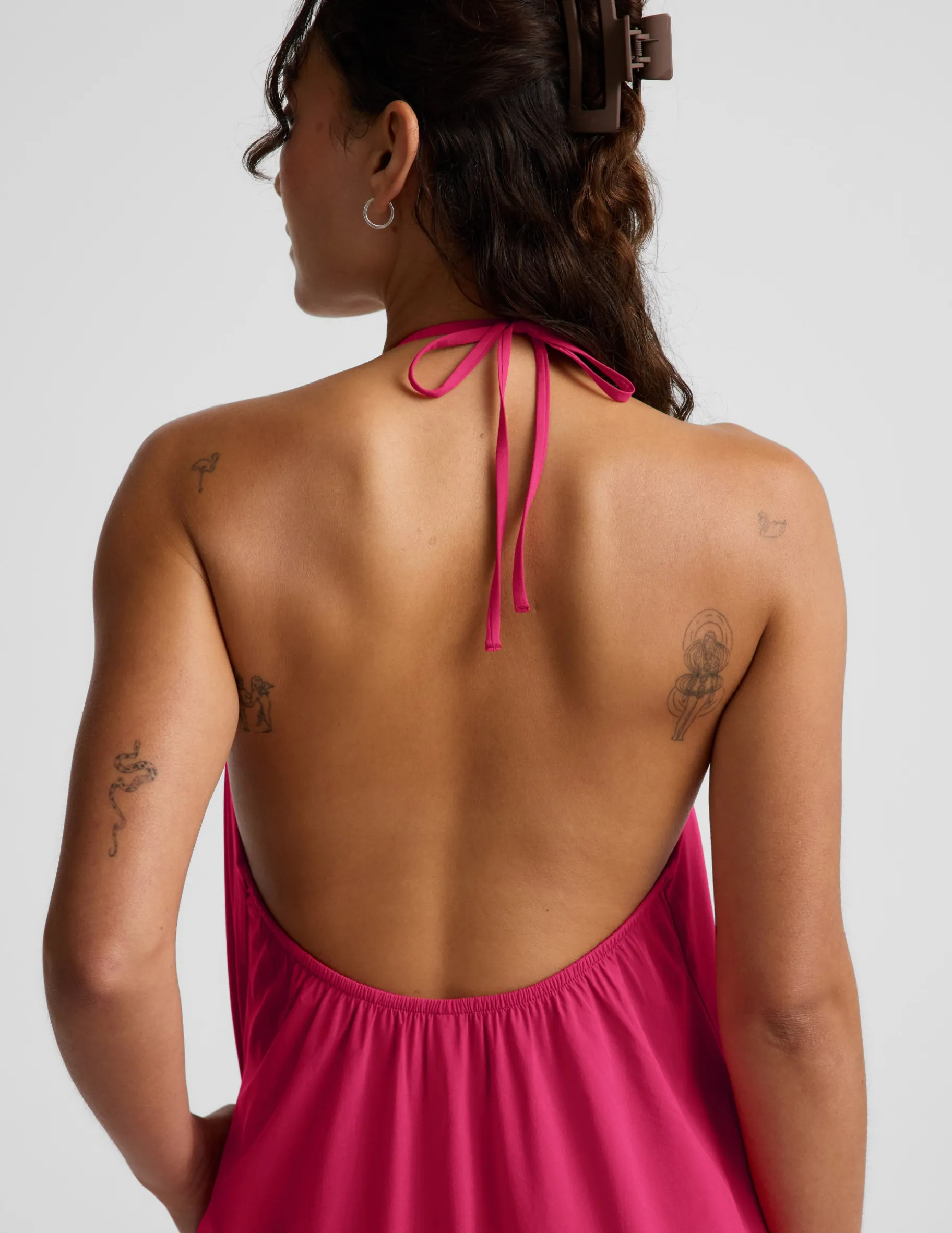 Go With The Flow Halter Dress