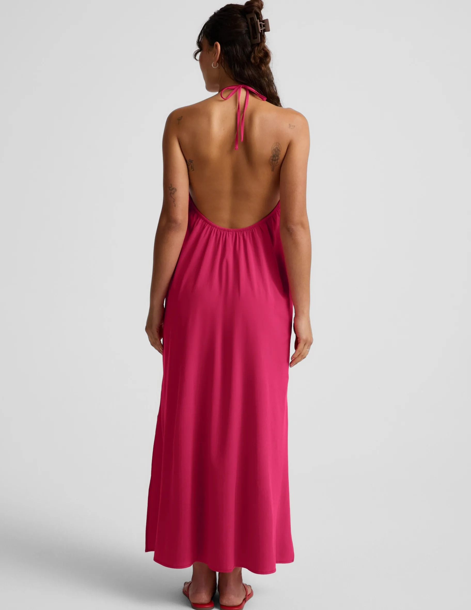 Go With The Flow Halter Dress