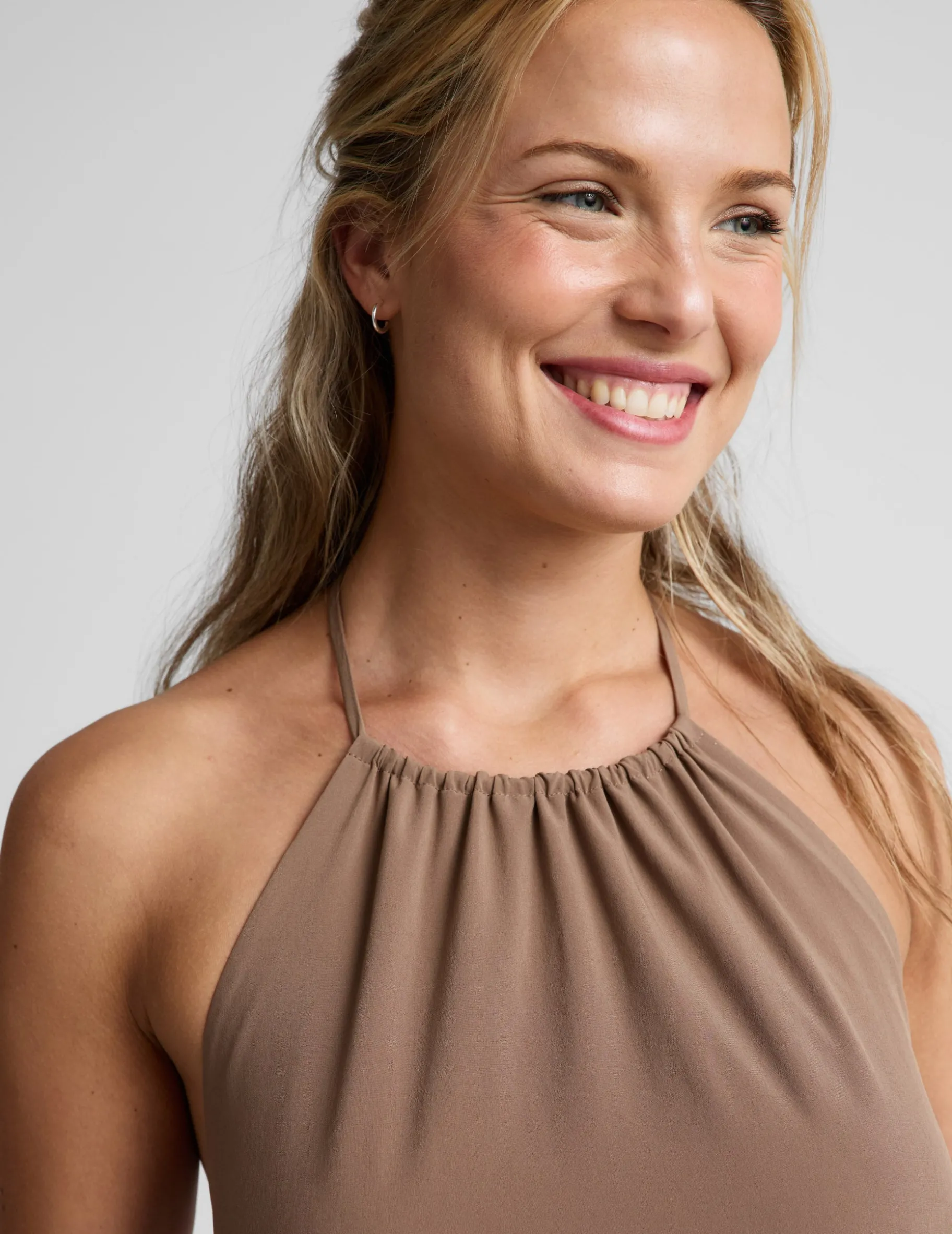 Go With The Flow Halter Dress