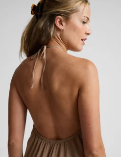 Go With The Flow Halter Dress