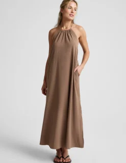 Go With The Flow Halter Dress