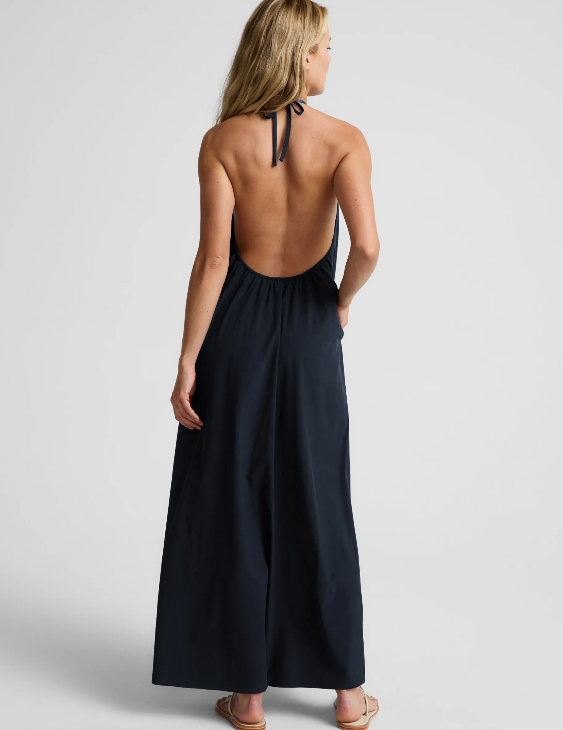 Go With The Flow Halter Dress