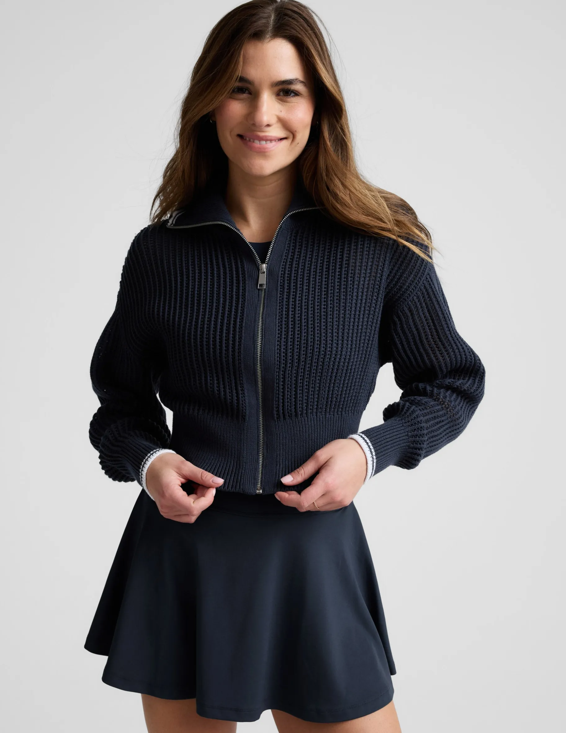 Here's The Stitch Zip Sweater
