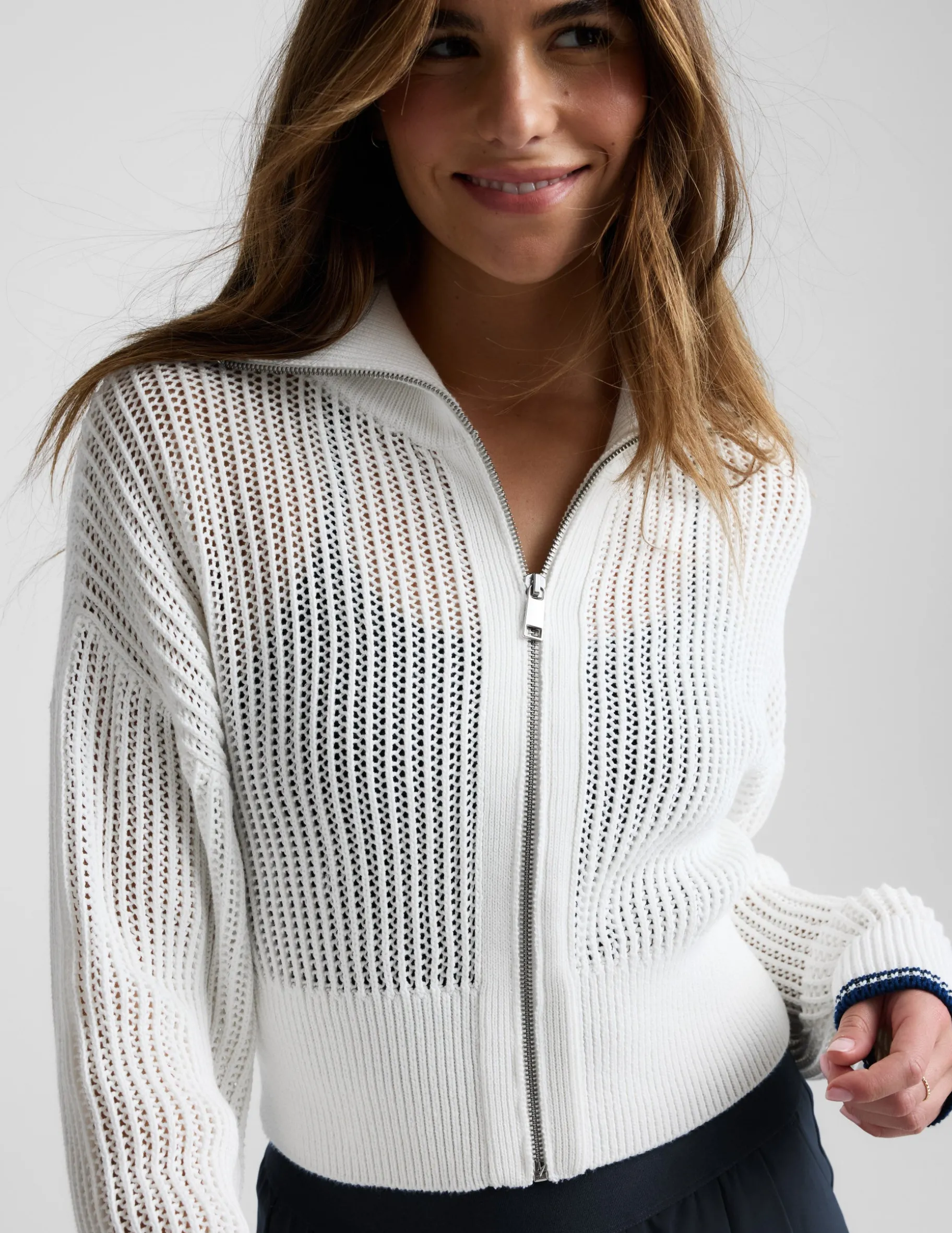 Here's The Stitch Zip Sweater