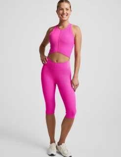 Impulse Ribbed V-Waist Pedal Pusher Legging