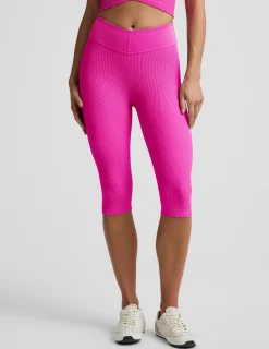 Impulse Ribbed V-Waist Pedal Pusher Legging