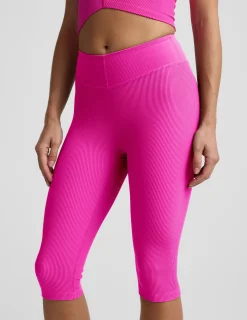 Impulse Ribbed V-Waist Pedal Pusher Legging