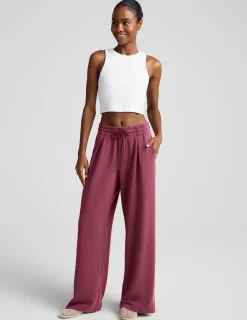 Luxe Sandwash Double Knit Wide Leg Pant