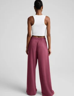Luxe Sandwash Double Knit Wide Leg Pant