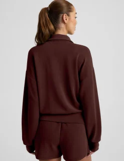 Luxe Sandwash Half Zip Pullover