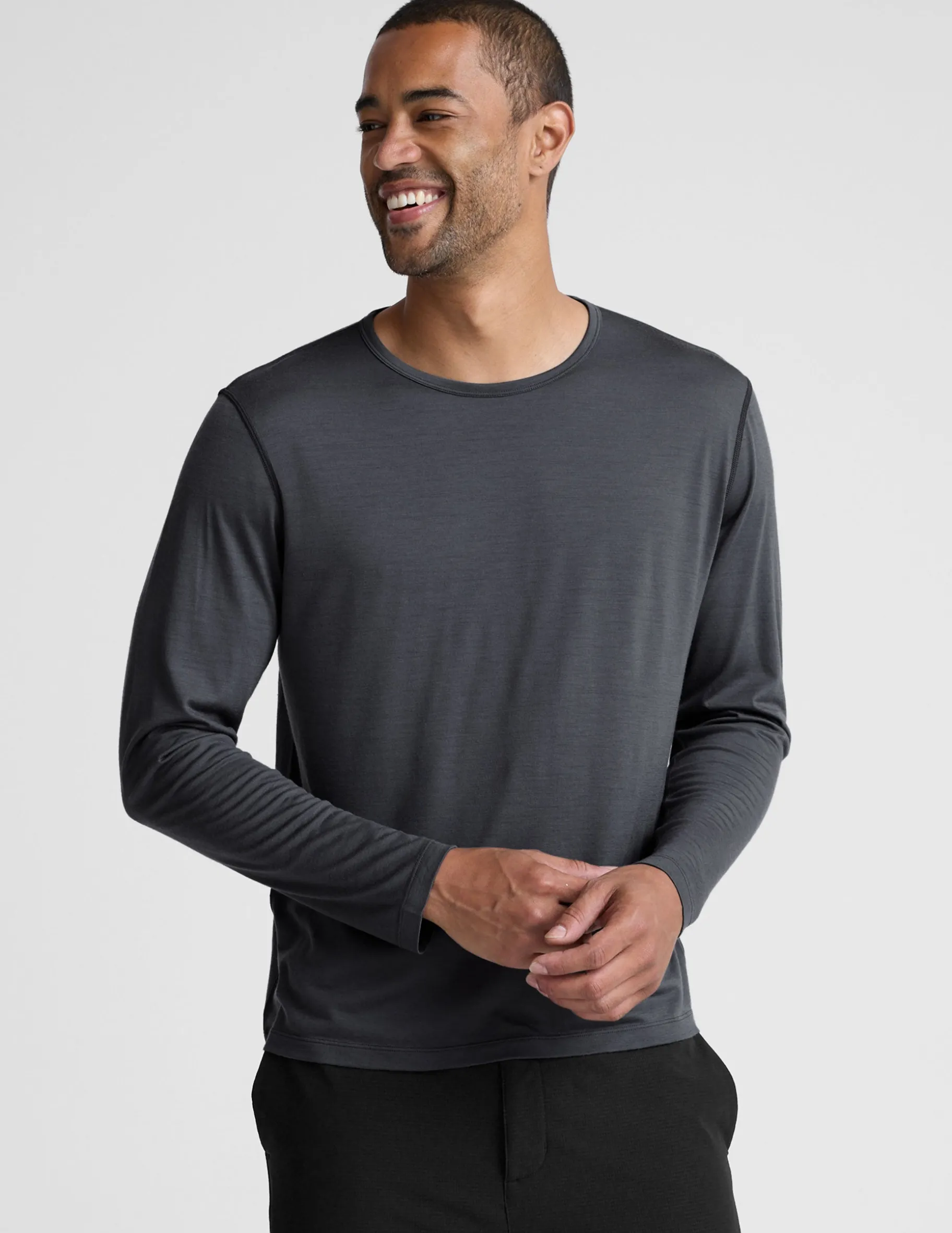 Merino Wool Men's Long Sleeve Crew