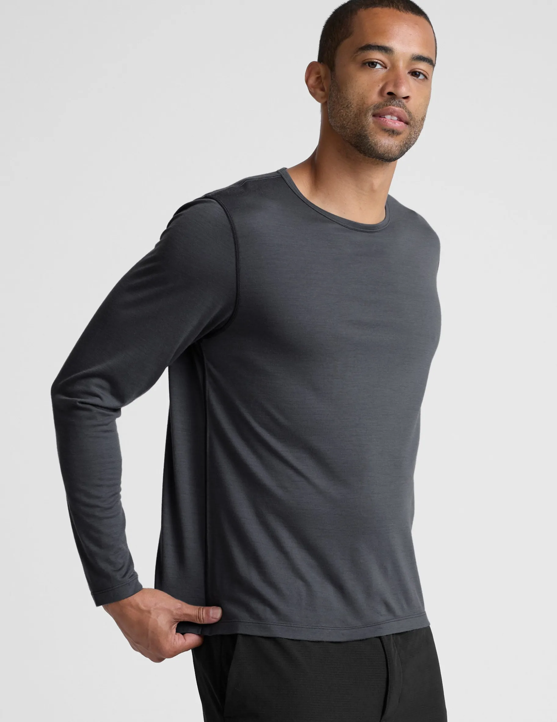 Merino Wool Men's Long Sleeve Crew
