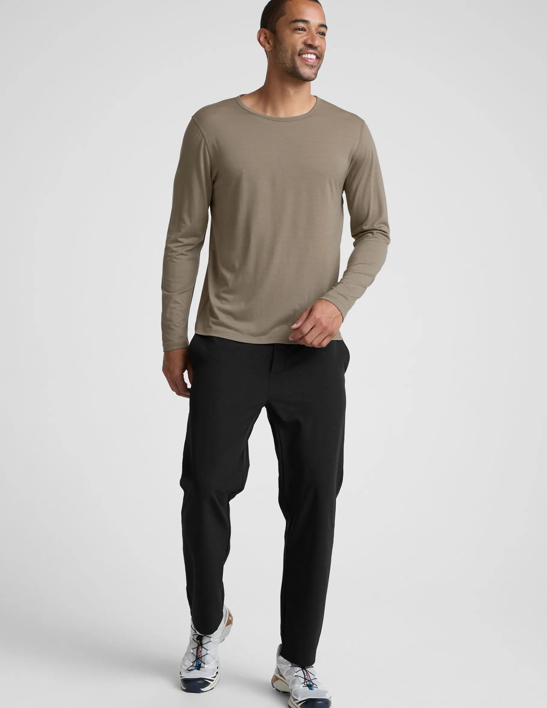 Merino Wool Men's Long Sleeve Crew