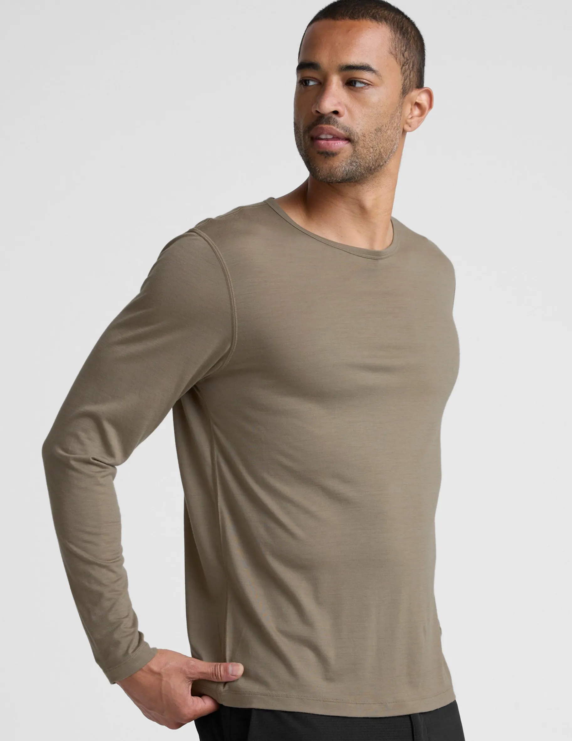 Merino Wool Men's Long Sleeve Crew