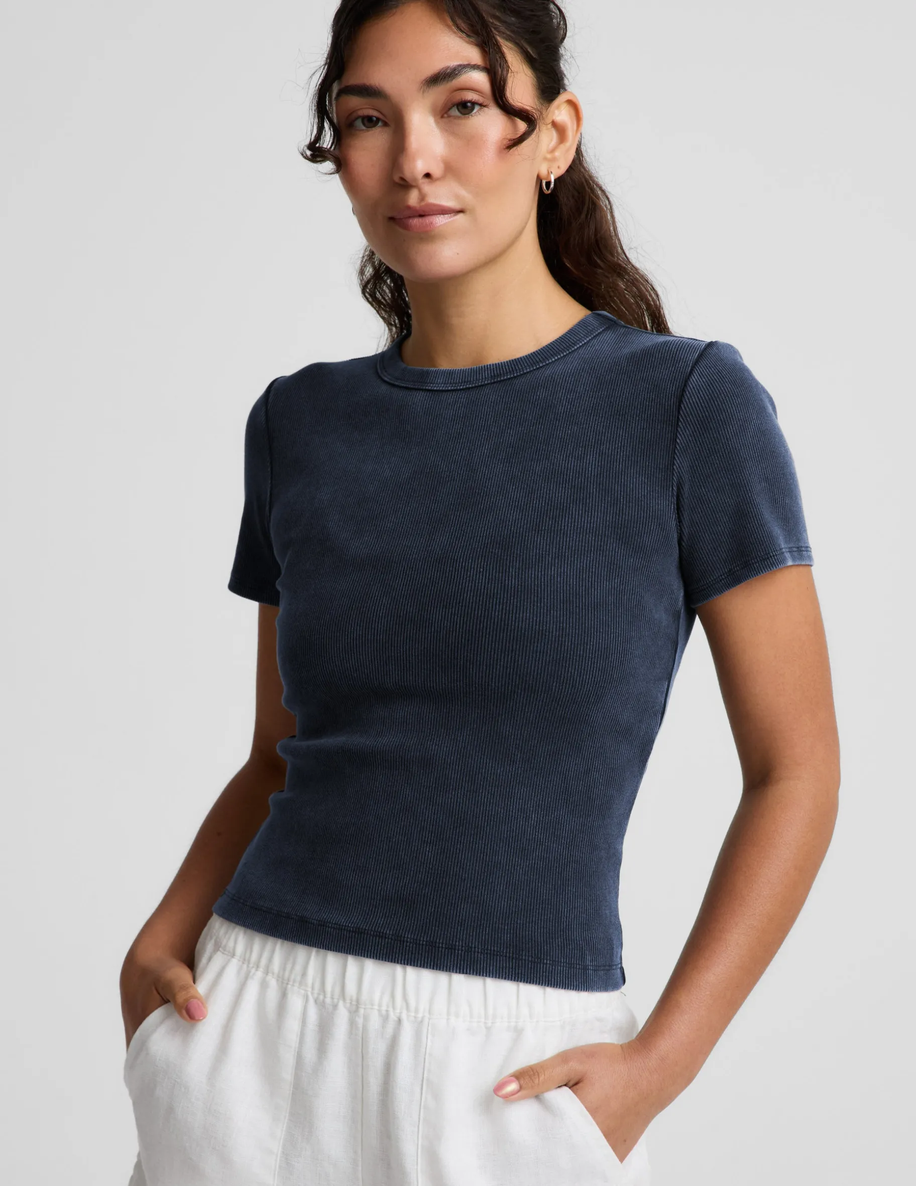 On Repeat Rib Baby Tee