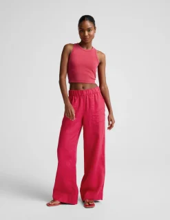 On Repeat Rib High Neck Cropped Tank