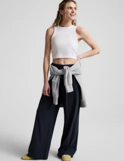On Repeat Rib High Neck Cropped Tank