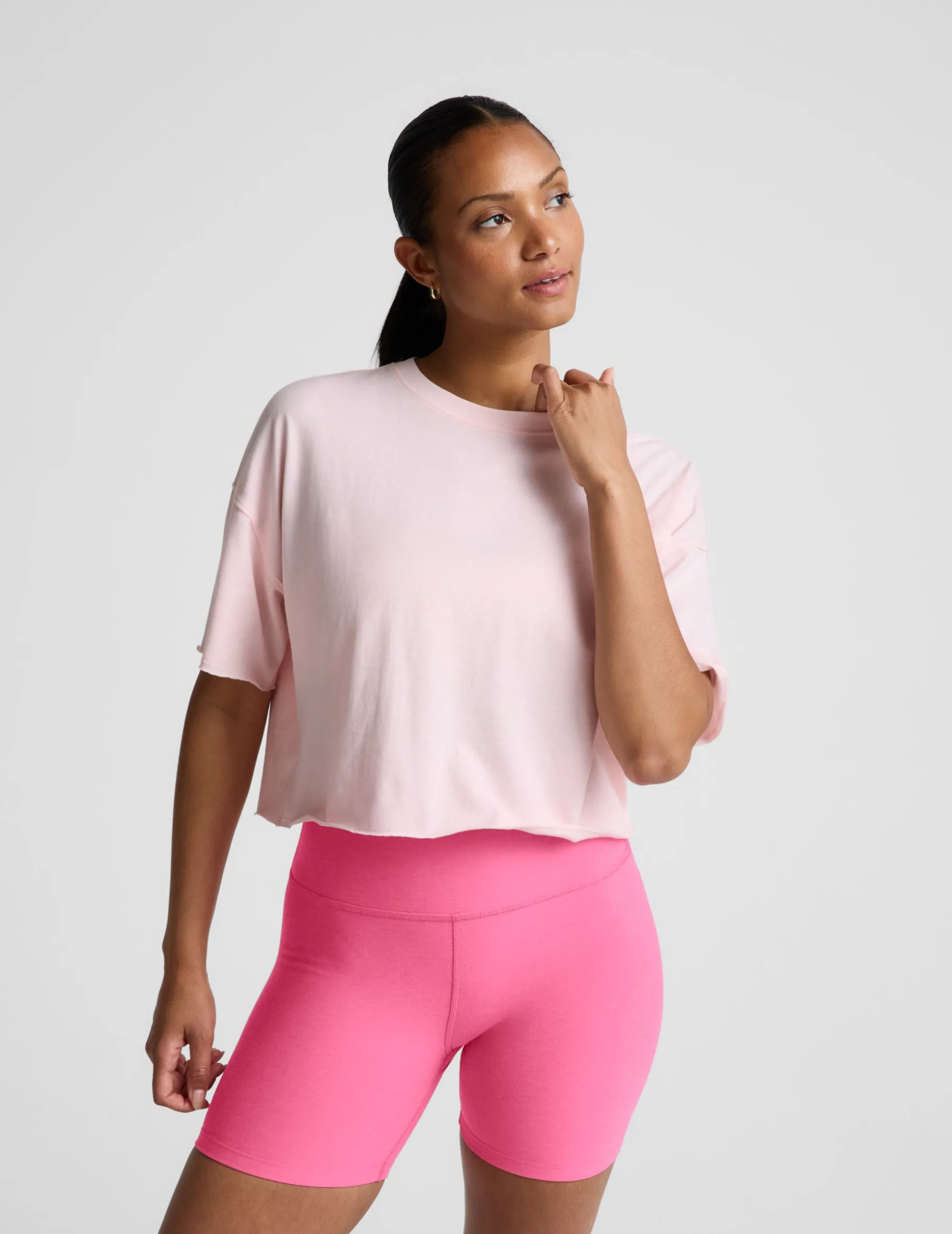 SoftKnit Better Than Ever Cropped Cotton Tee