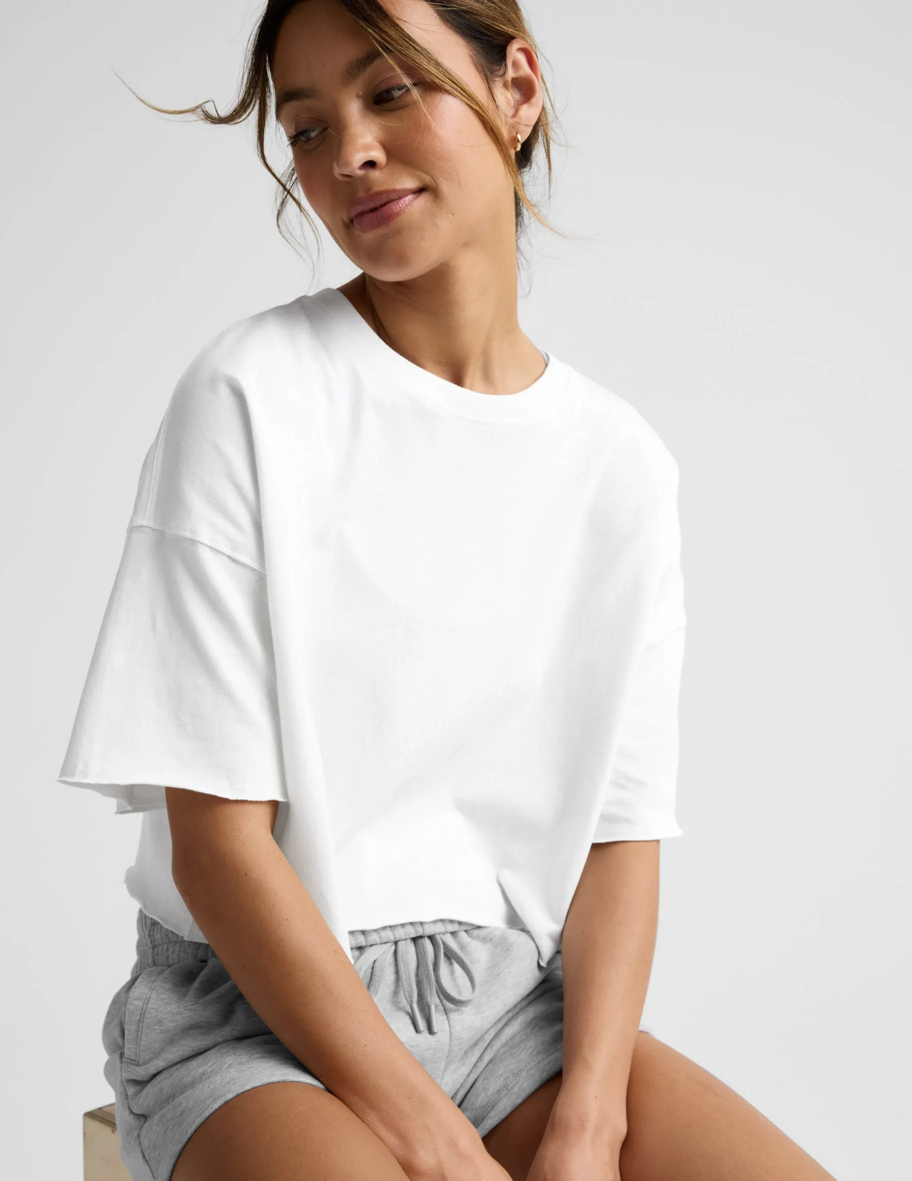 SoftKnit Better Than Ever Cropped Cotton Tee