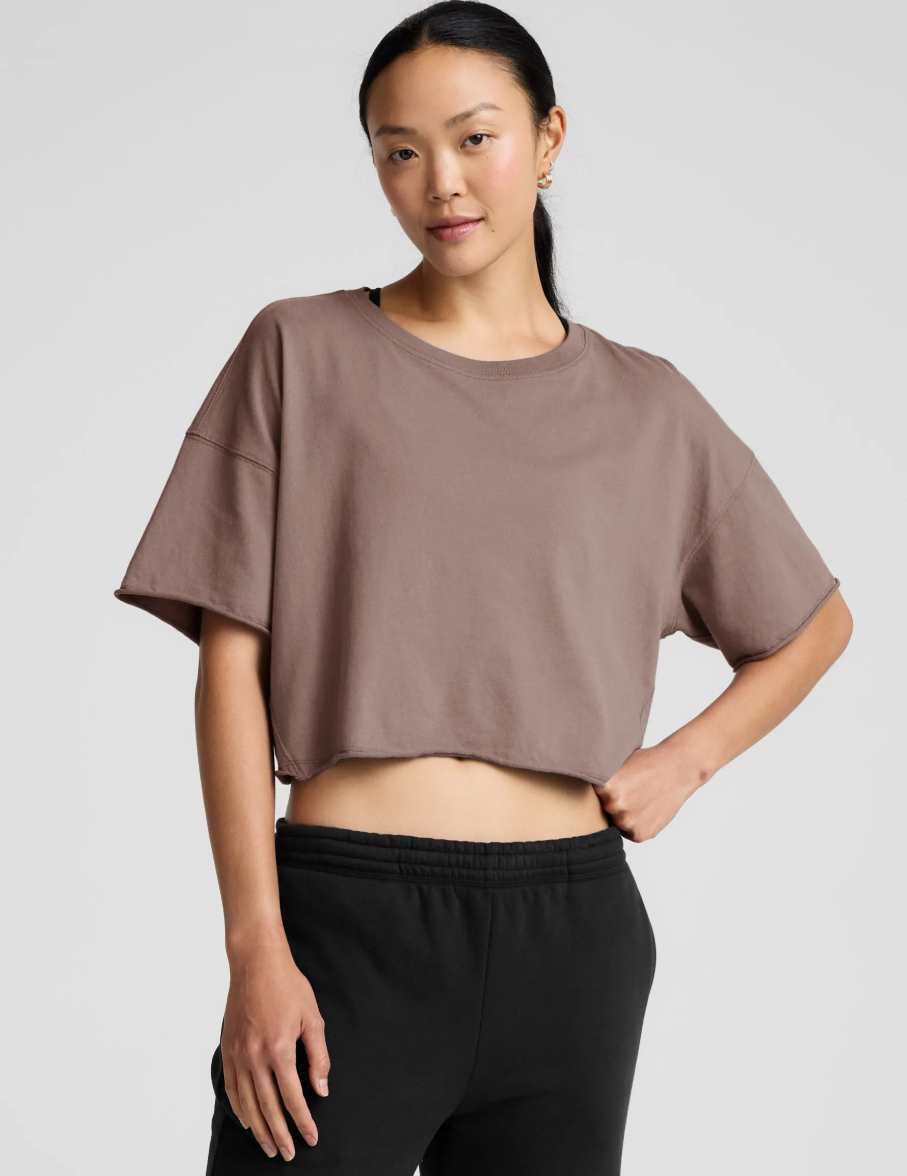 SoftKnit Better Than Ever Cropped Cotton Tee
