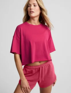 SoftKnit Better Than Ever Cropped Cotton Tee