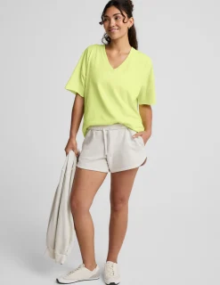 SoftKnit Better Than Ever Oversized V-Neck Cotton Tee