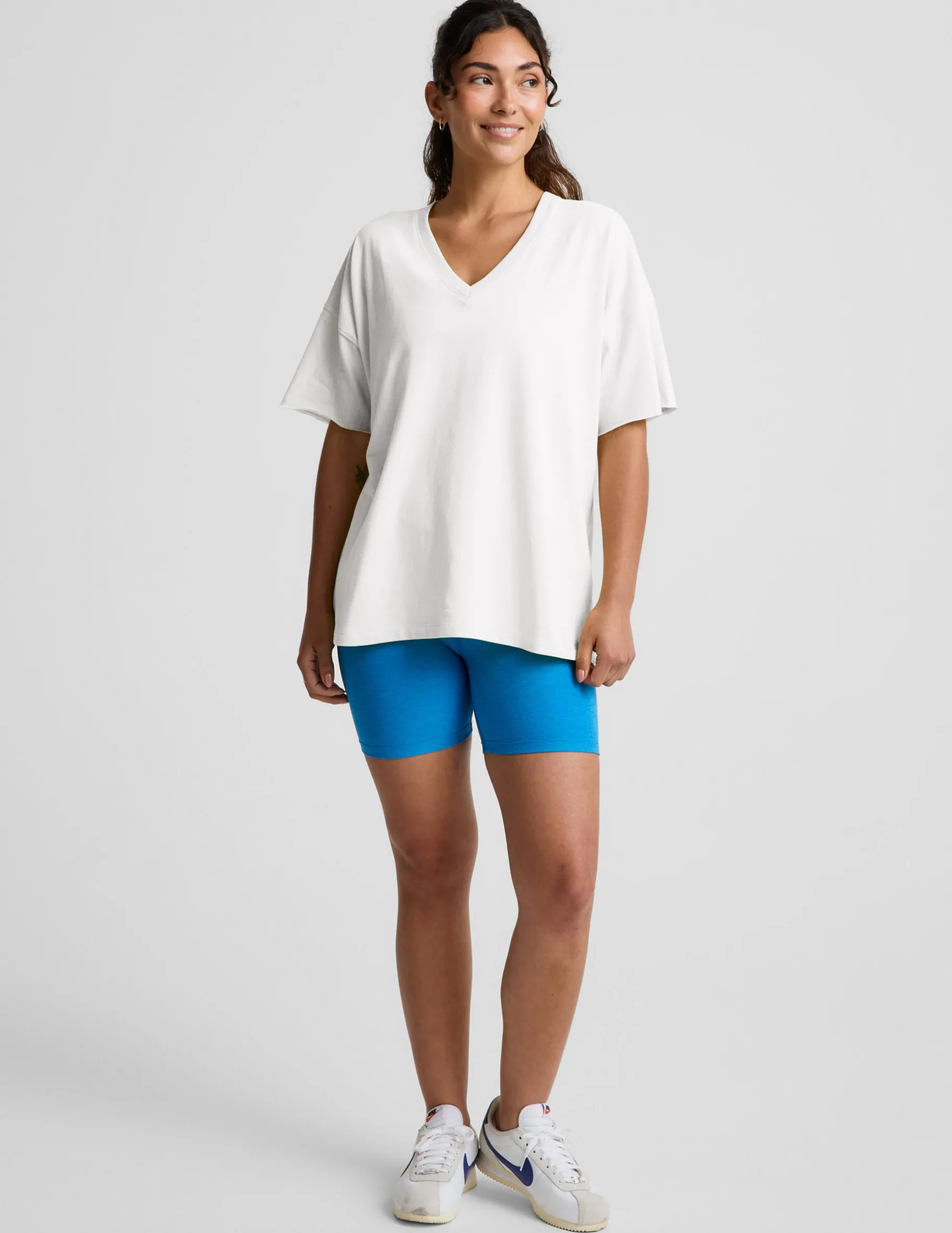 SoftKnit Better Than Ever Oversized V-Neck Cotton Tee