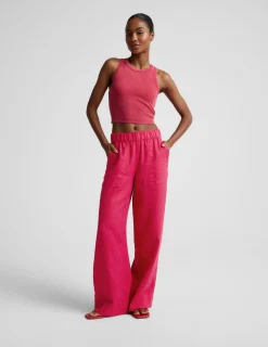 SoftWash Linen Easy Wide Leg Pant 29