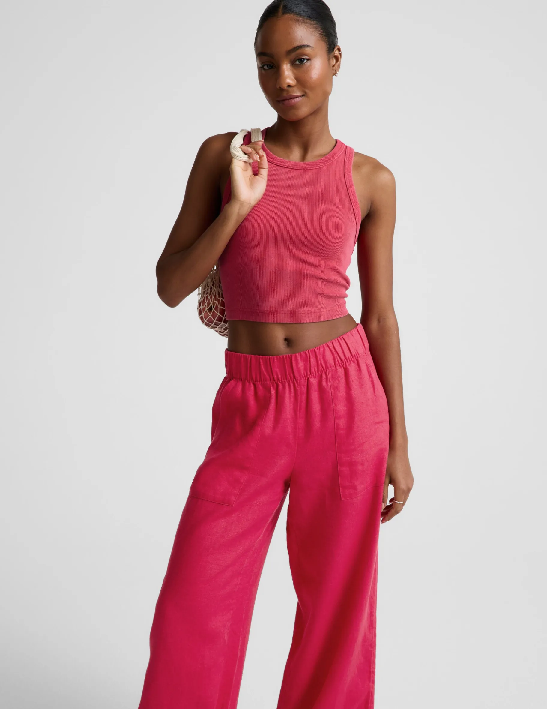 SoftWash Linen Easy Wide Leg Pant 29"