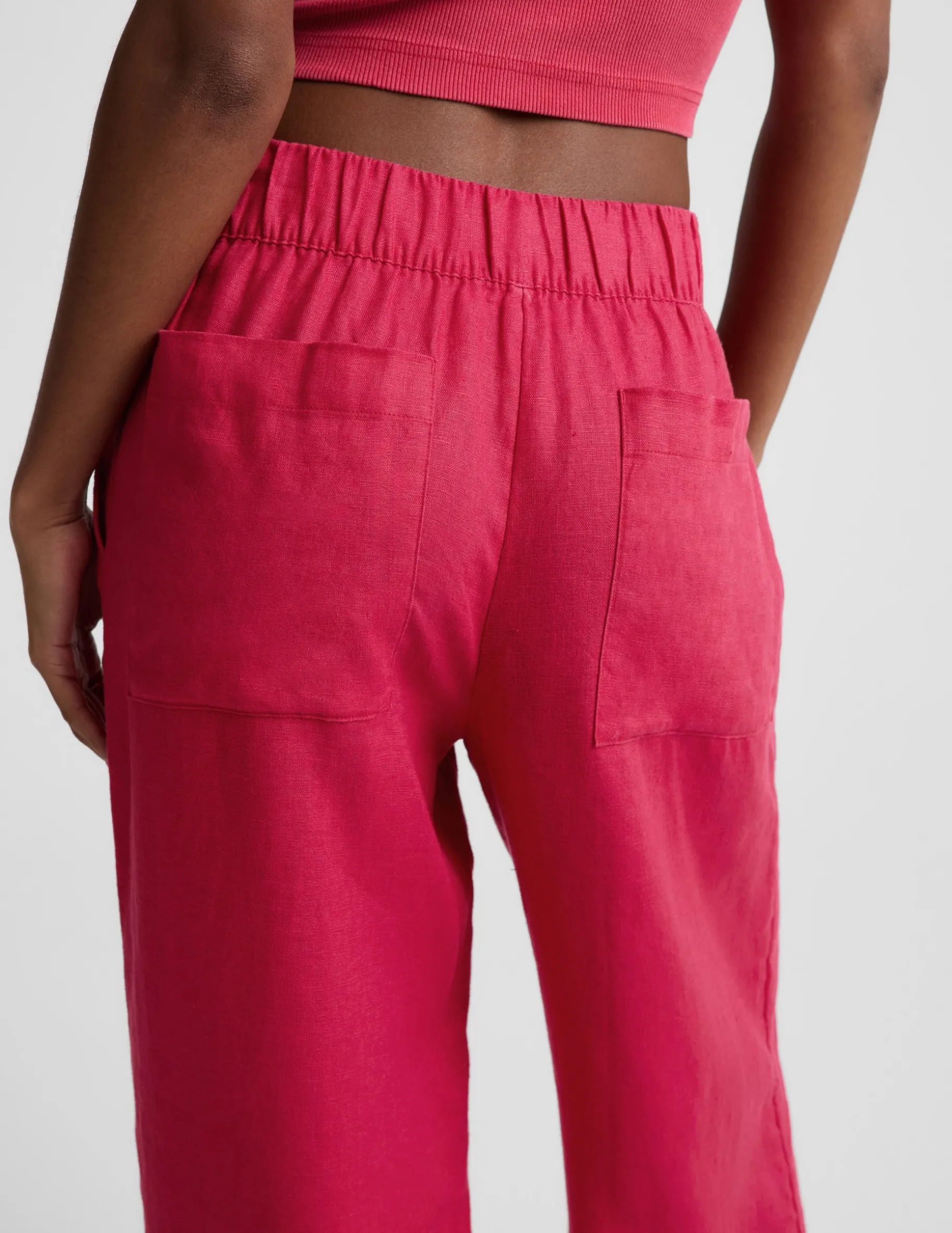 SoftWash Linen Easy Wide Leg Pant 29"