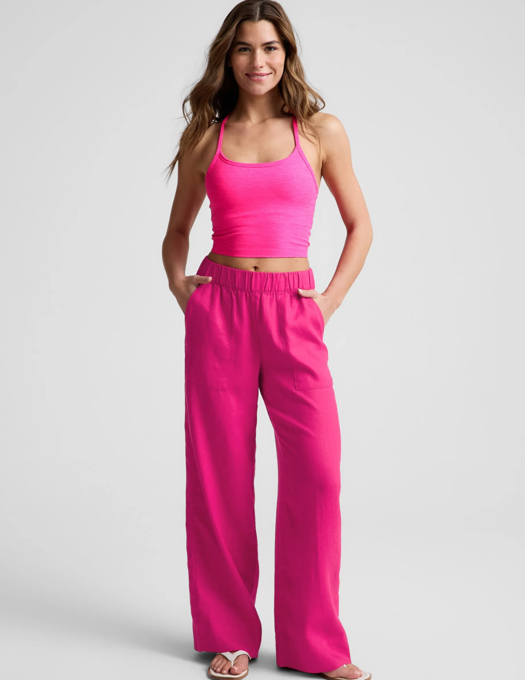 SoftWash Linen Easy Wide Leg Pant 31"
