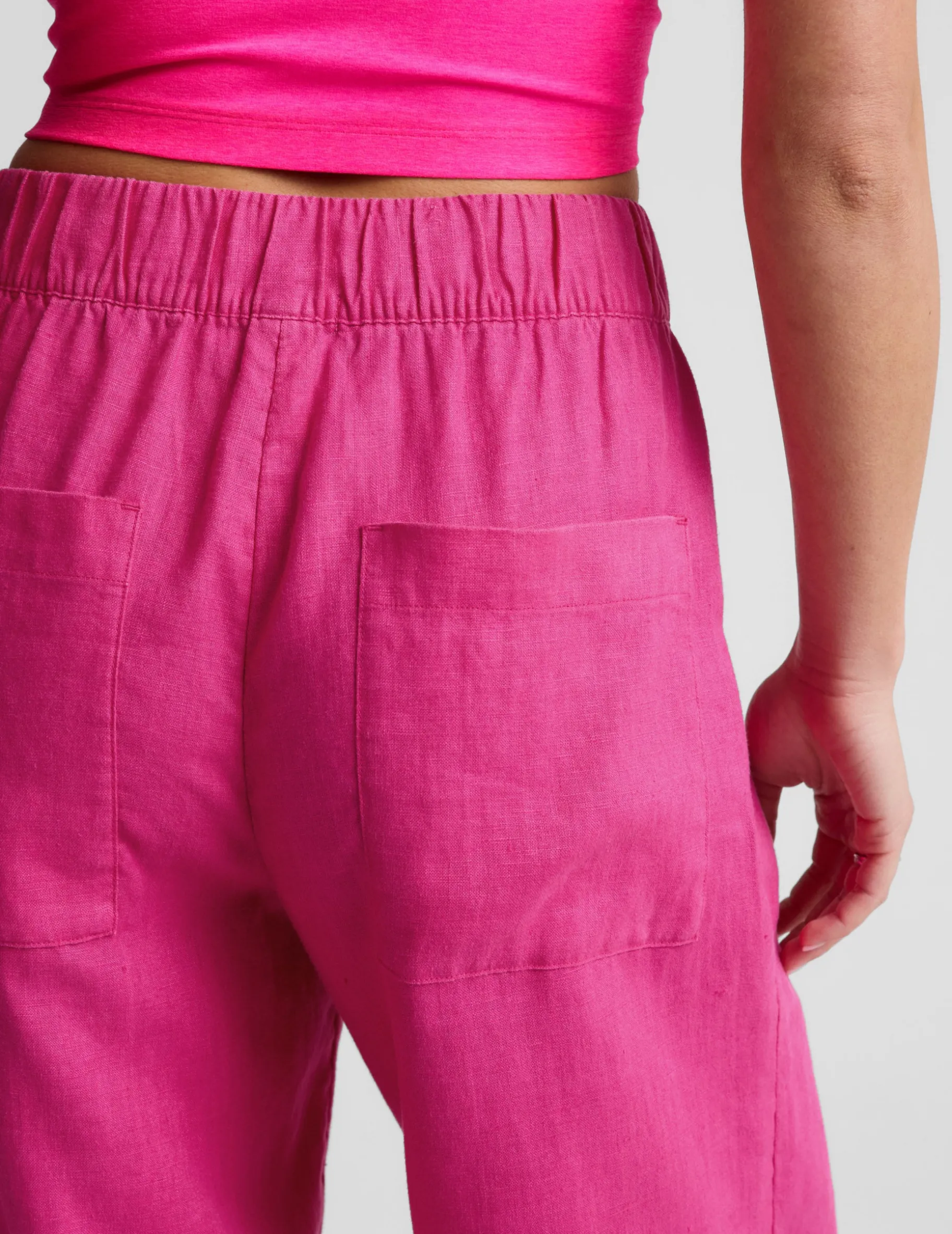 SoftWash Linen Easy Wide Leg Pant 31"