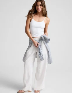 SoftWash Linen Easy Wide Leg Pant 31"