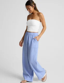 SoftWash Linen Easy Wide Leg Pant 31"
