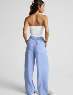 SoftWash Linen Easy Wide Leg Pant 31"