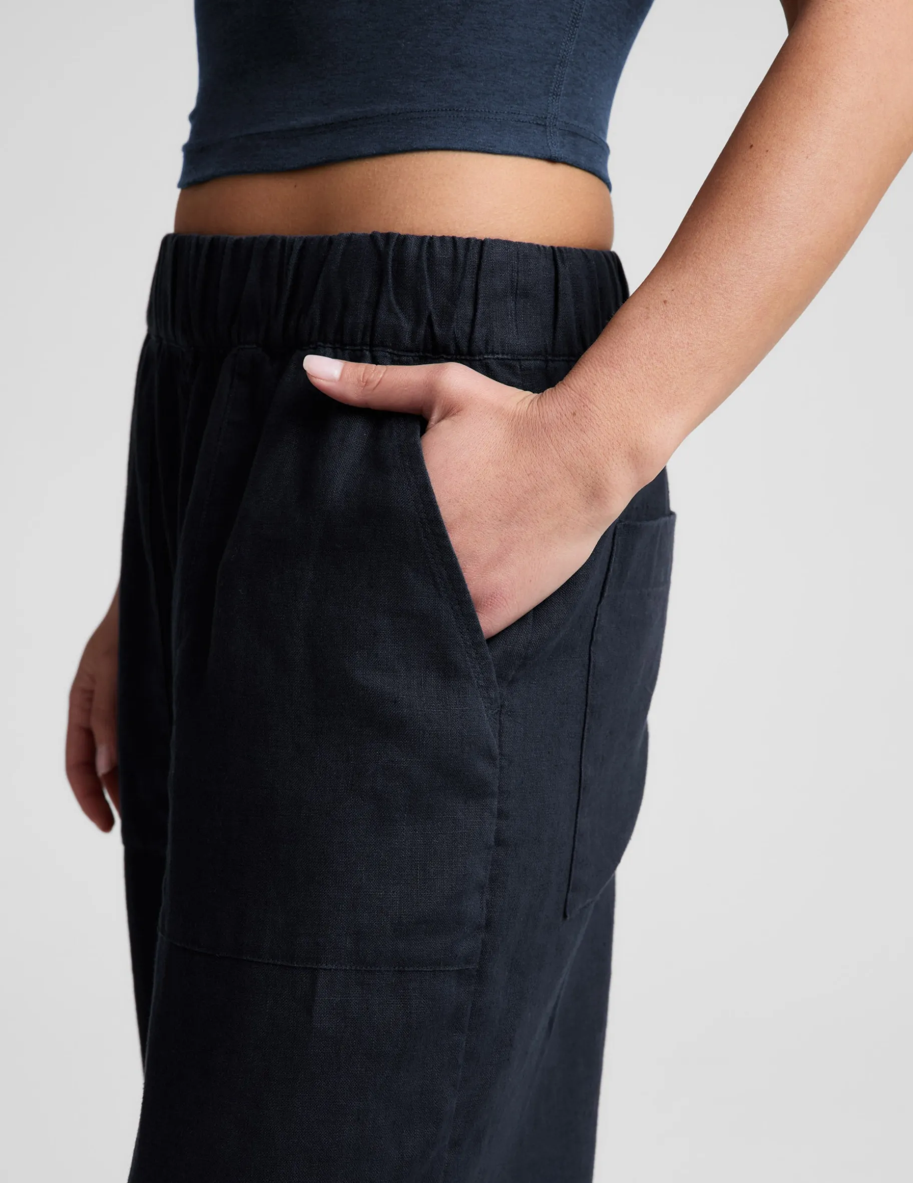 SoftWash Linen Easy Wide Leg Pant 31"