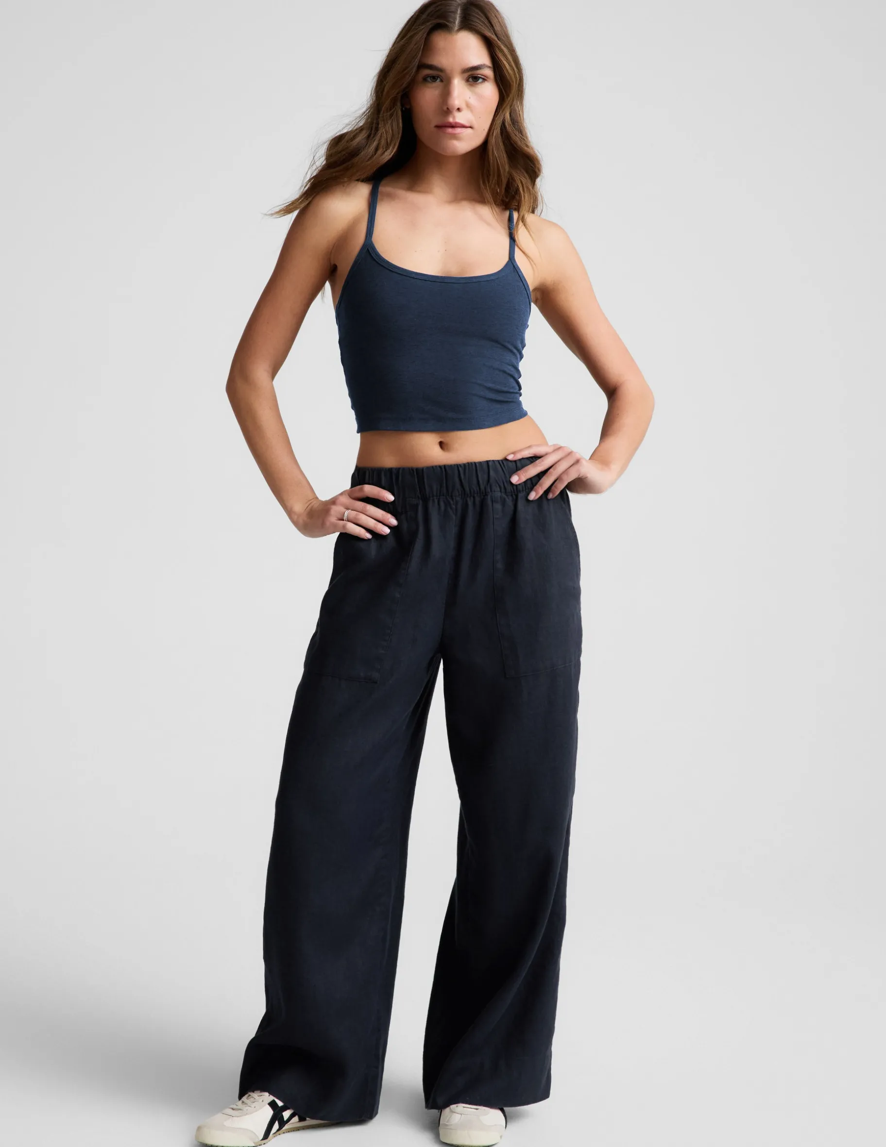 SoftWash Linen Easy Wide Leg Pant 31"