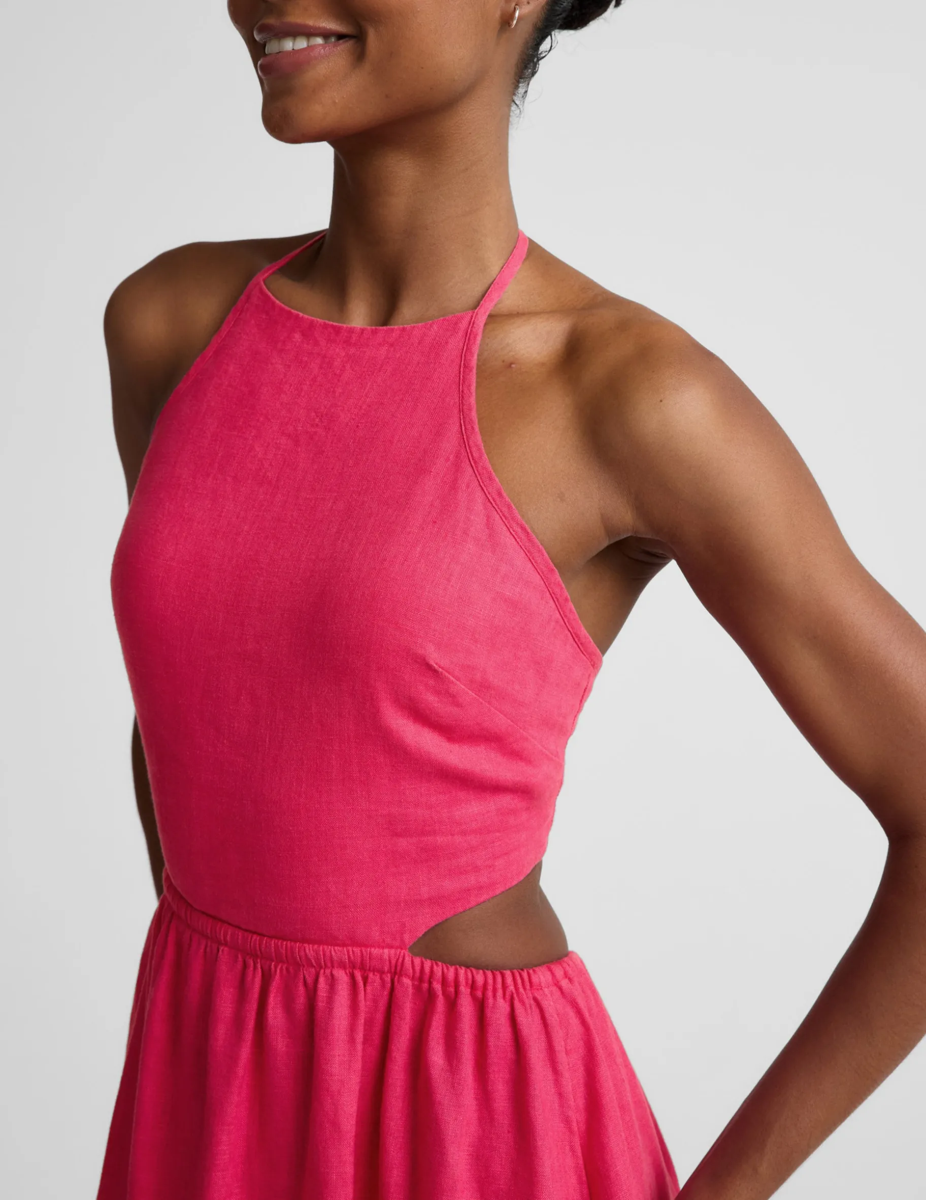 SoftWash Linen Halter Dress