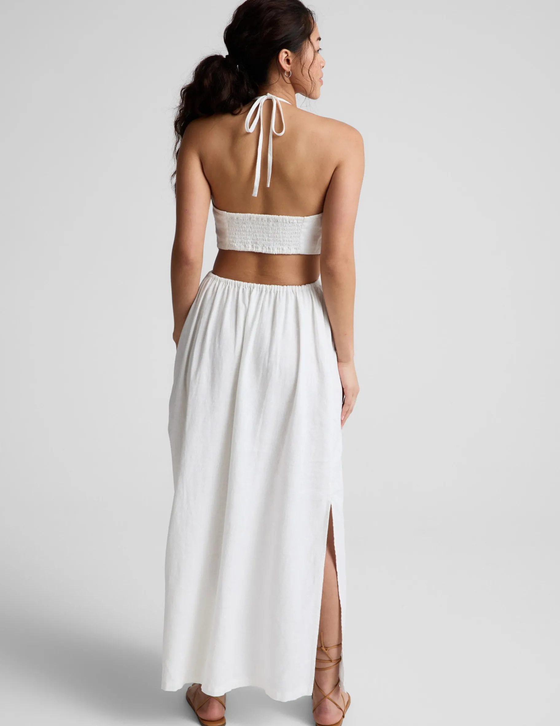SoftWash Linen Halter Dress