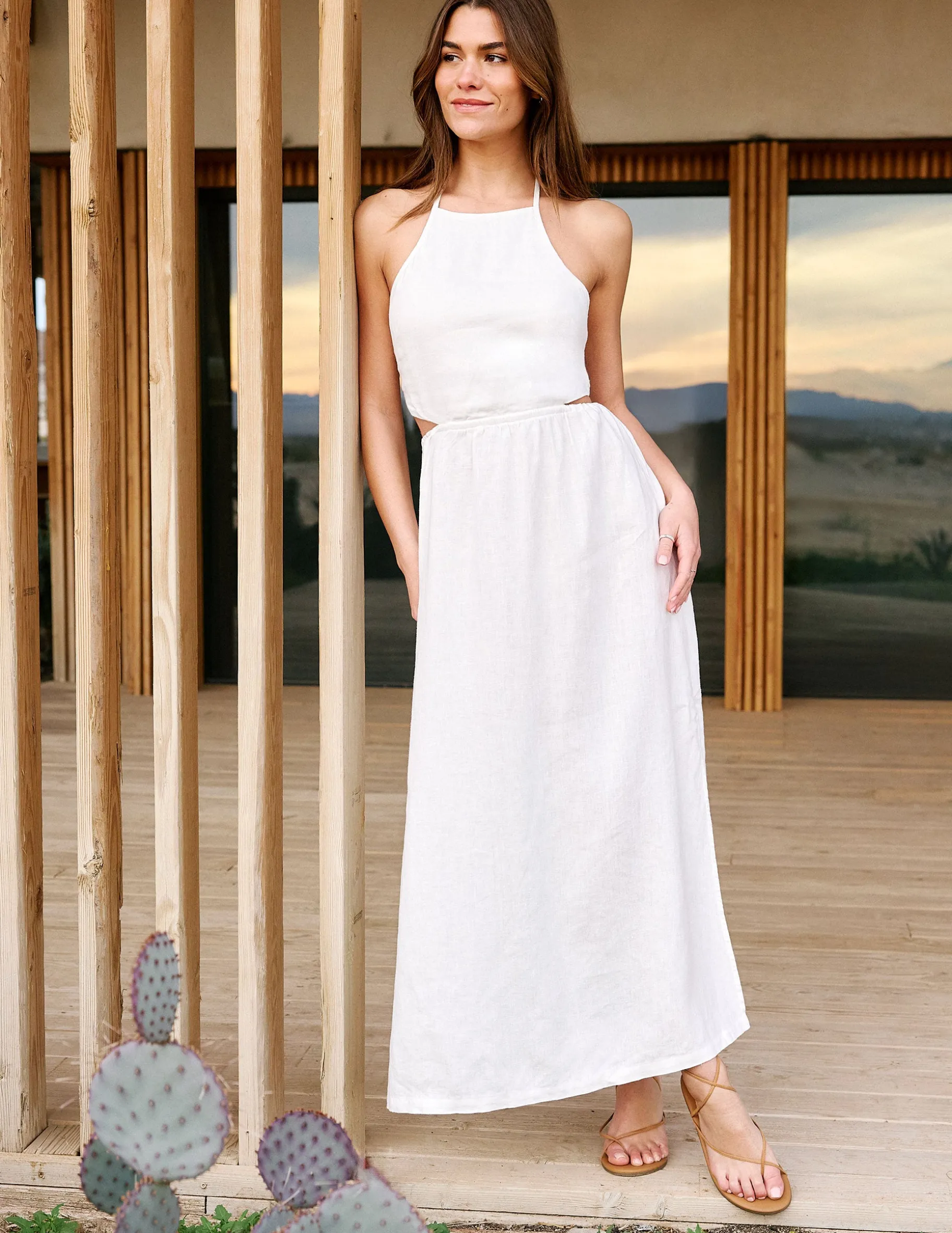 SoftWash Linen Halter Dress