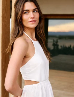 SoftWash Linen Halter Dress