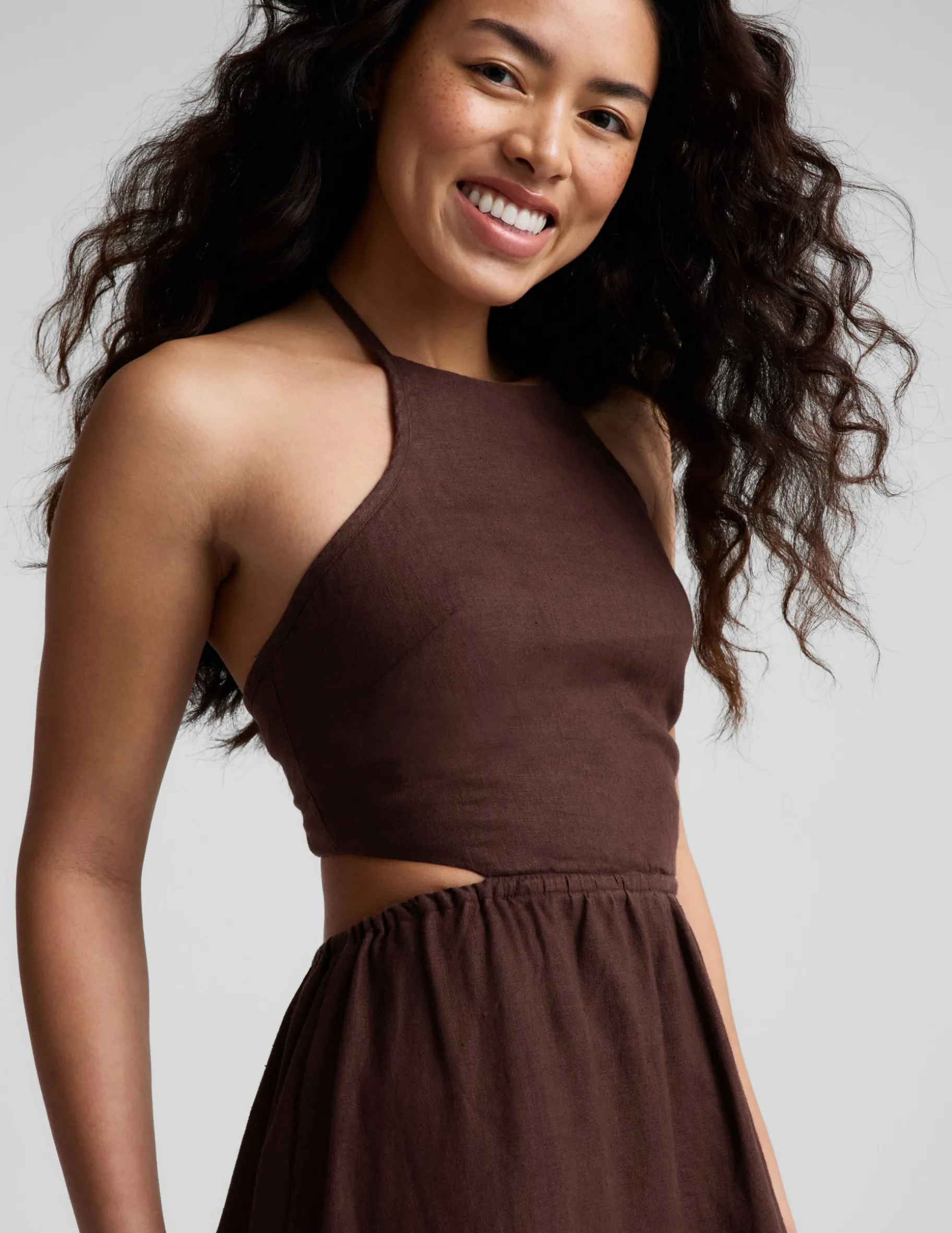 SoftWash Linen Halter Dress