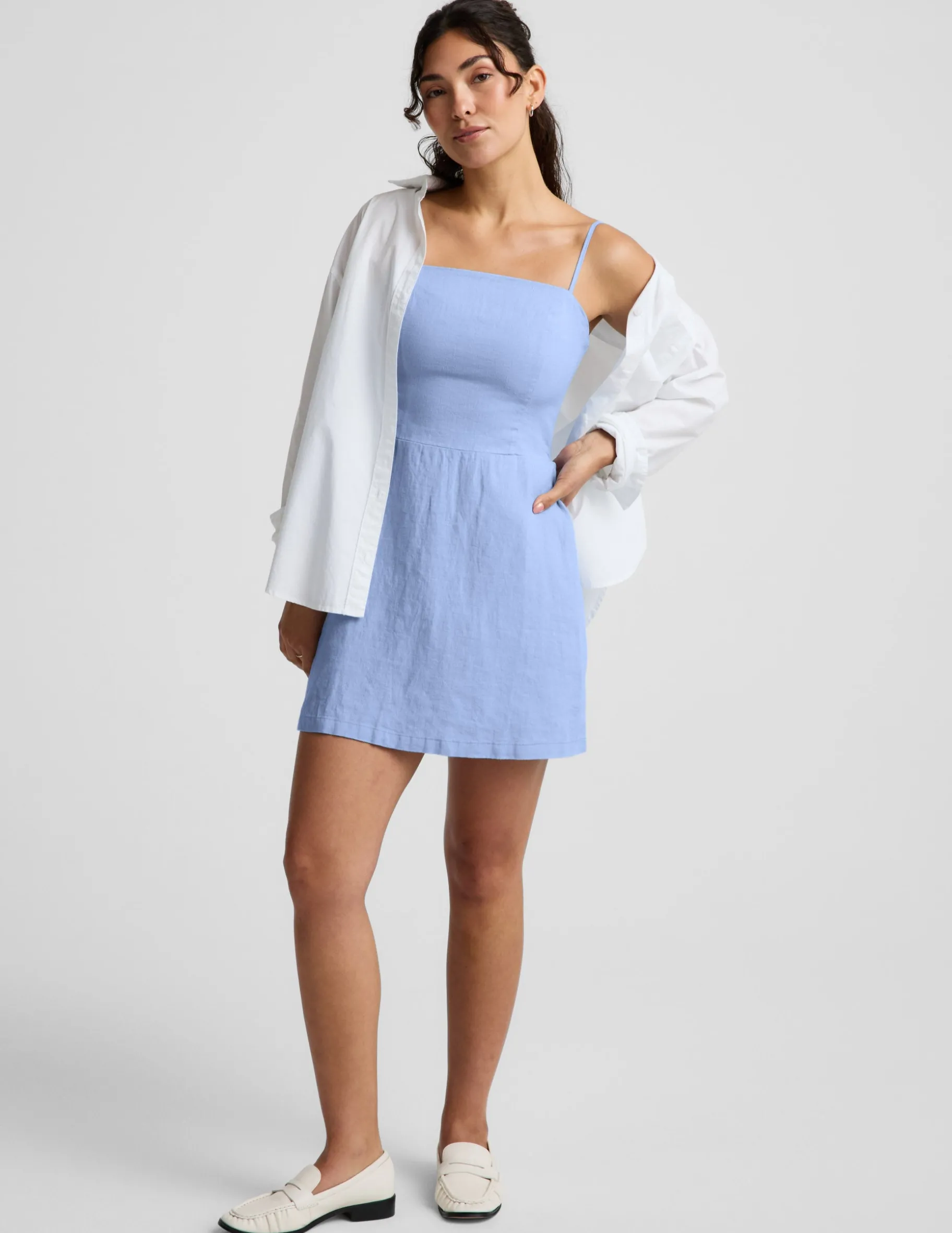 SoftWash Linen Seaside Mini Dress