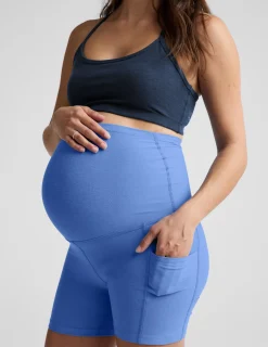 Spacedye™ Keep Pace 5" Maternity Pocket Biker Short